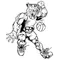 Basketball Wildcats Mascot Decal / Sticker 2