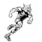 Track and Field Wildcats Mascot Decal / Sticker 2