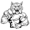 Track and Field Wildcats Mascot Decal / Sticker 3