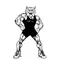 Wrestling Wildcats Mascot Decal / Sticker 3