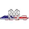 Z 4x4 American Flag Ram Decal / Sticker 40