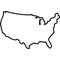 USA Outline Decal / Sticker 03