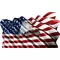 American Flag Eagle Waving Decal / Sticker 11