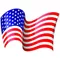 Waving American Flag Decal / Sticker 28