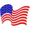 Waving American Flag Decal / Sticker 29