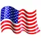 Waving American Flag Decal / Sticker 30