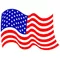 Waving American Flag Decal / Sticker 31