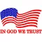 In God We Trust American Flag Decal / Sticker 32