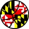 Maryland Flag Basketball Decal / Sticker 02