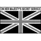 Great Britain Union Jack Flag Black and White On Here Majesty's Secret Service Decal / Sticker 05