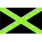 Black and Lime Green Confederate Flag Decal / Sticker 23