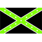 Black and Lime Green Confederate Flag Decal / Sticker 23