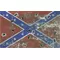 Rebel Confederate Flag Decal / Sticker With Bullet Holes 24