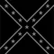 Black and Gray Square Confederate Flag Decal / Sticker 27