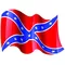 Waving Rebel / Confederate Flag Decal / Sticker 34