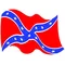 Waving Rebel / Confederate Flag Decal / Sticker 35