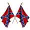 Crossed Confederate Flags Decal / Sticker x3