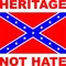 Heritage Not Hate Confederate Flag Decal / Sticker 03