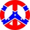 Peace Confederate Flag Decal / Sticker 01