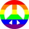 Rainbow LGBT Flag Peace Decal / Sticker 02