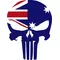 Australian Flag Punisher Decal / Sticker 01