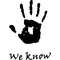 Skyrim We Know Hand Print Decal / Sticker 01