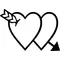 Hearts Decal / Sticker 10