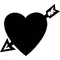 Heart with Arrow Decal / Sticker 14