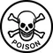 Poison Skull and Cross Bones Decal / Sticker 21