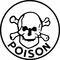 Poison Skull and Cross Bones Decal / Sticker 22