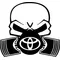 Toyota Piston Gas Mask Skull Decal / Sticker 03