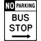 Bus Stop No Parking Decal / Sticker 01