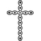 Chain Cross Decal / Sticker 92