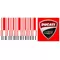 Ducati Wrooom Corse Bar-Code Decal / Sticker