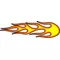 Yellow and Orange Flames Decal / Sticker 73