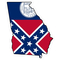 Georgia Outline State Flag Decal / Sticker 04