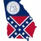 Georgia Outline State Flag Decal / Sticker 06