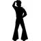 Groovy Dude with Bell Bottoms Decal / Sticker 02