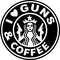 I Love Guns & Coffee Decal / Sticker 01