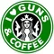 I Love Guns & Coffee Decal / Sticker 02
