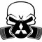 Mitsubishi Piston Gas Mask Skull Decal / Sticker 06