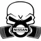 Nissan Piston Gas Mask Skull Decal / Sticker 01