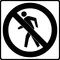 No Pedestrians Decal / Sticker 01