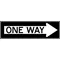 One Way Decal / Sticker 02