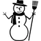 Snowman Decal / Sticker 01