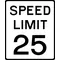 25 MPH Speed Limit Sign Decal / Sticker a