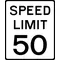 50 MPH Speed Limit Sign Decal / Sticker a