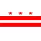 Washington D.C. Flag Decal / Sticker 01