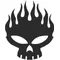 Flaming Skull Decal / Sticker 04