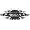 Flaming Nissan Logo Decal / Sticker (around style)